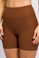 Bermuda Meia Coxa Canelada Marrom