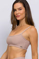 Top Alcinha Canelado Bege