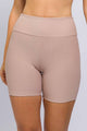 Bermuda Meia Coxa Canelada Bege