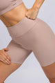 Bermuda Meia Coxa Canelada Bege