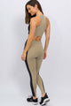 Conjunto Cropped e Legging com Recorte Preto