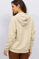 Casaco de Moletom com Capuz Três Picos Bege