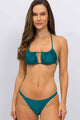 Biquíni Top Cortininha Quadrada e Calcinha Borboleta Sea Weed