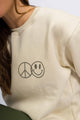 Casaco de Moletom Paz e Amor Bege