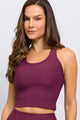 Cropped Regata Canelada Roxo