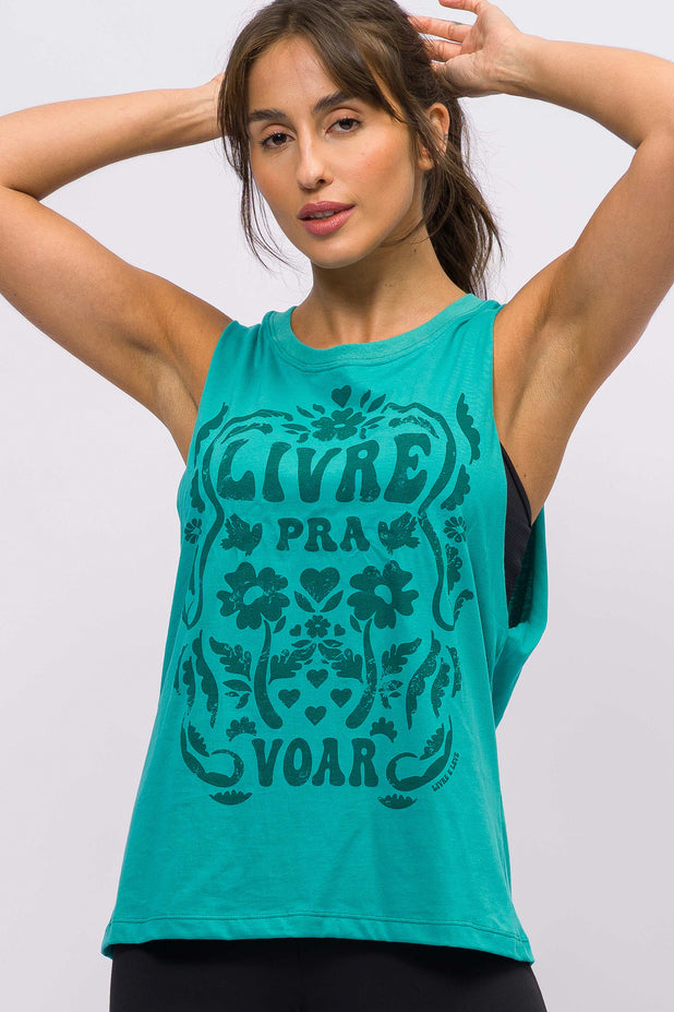 Regata Cavada Verde Livre pra Voar