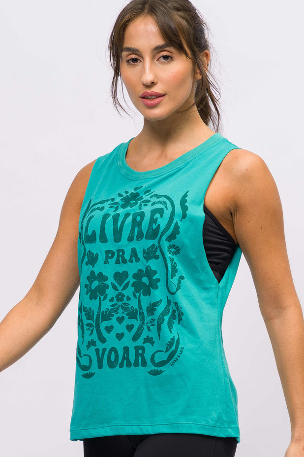 Regata Cavada Verde Livre pra Voar