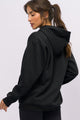 Casaco de Moletom com Capuz Preto