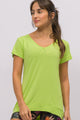 Blusa de Poliamida com Gola V Citrus