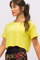 Cropped T-Shirt de Poliamida Solarium
