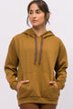 Casaco de Moletom com Capuz Caqui