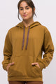 Casaco de Moletom com Capuz Caqui