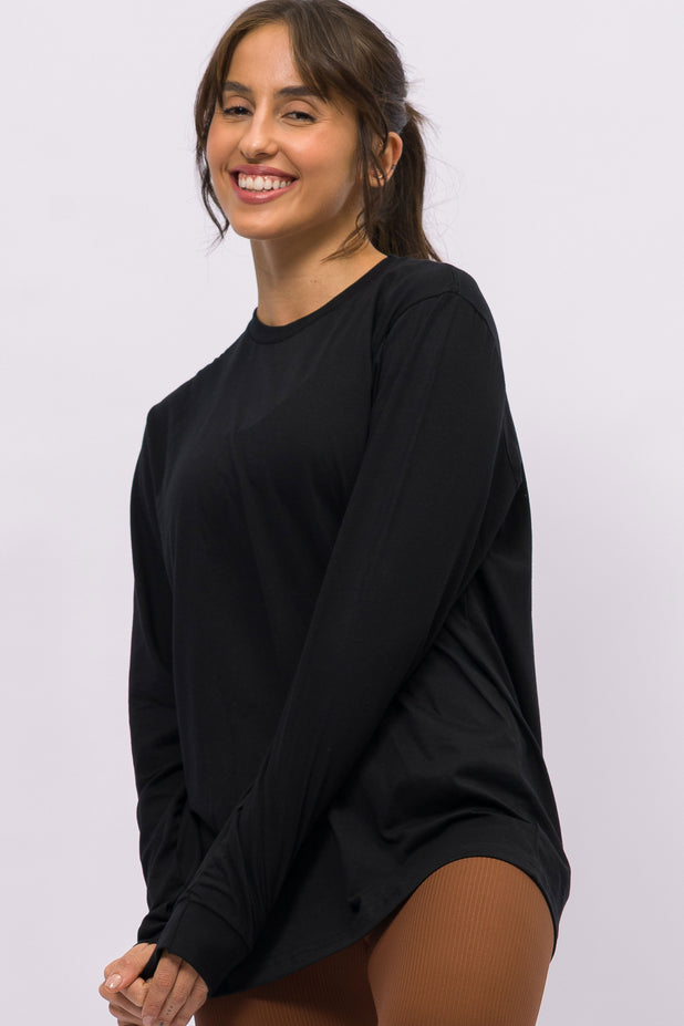 Blusa Manga Longa Preta