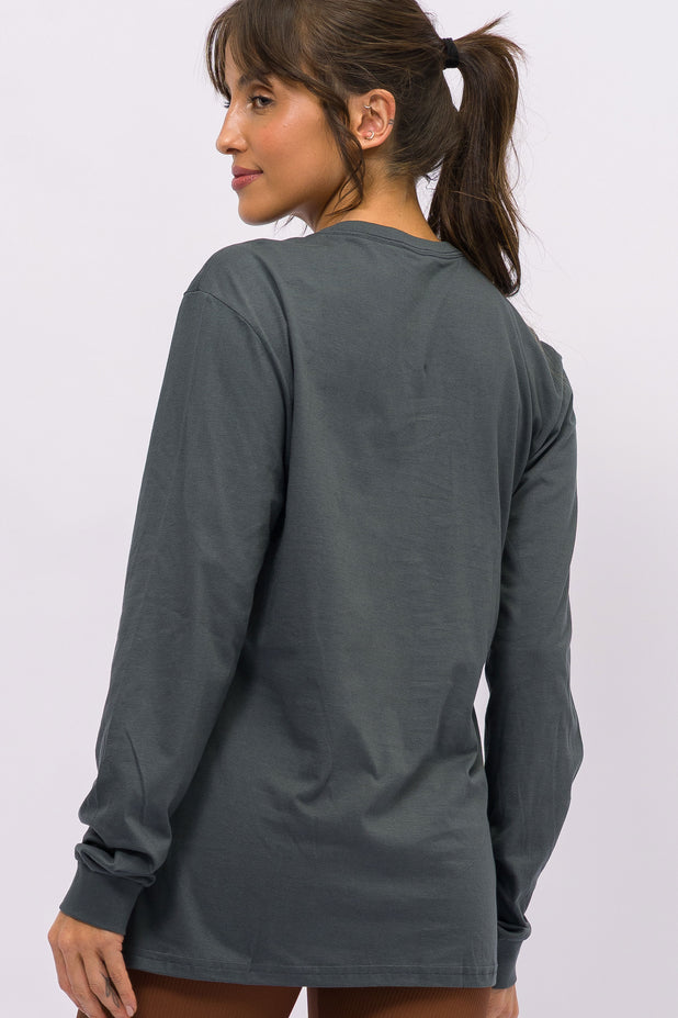 Blusa Manga Longa Chumbo