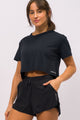 Short de Poliamida Duplo Preto