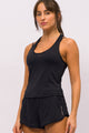 Short com Lateral em Tela Preto