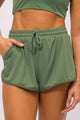 Short Arredondado Poliamida com Bolso Agave
