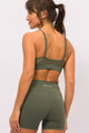 Conjunto Short com Recorte Brilhante Verde