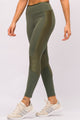 Legging com Recorte Brilhante Verde