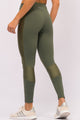 Legging com Recorte Brilhante Verde