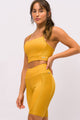 Conjunto Bermuda Canelado Mostarda