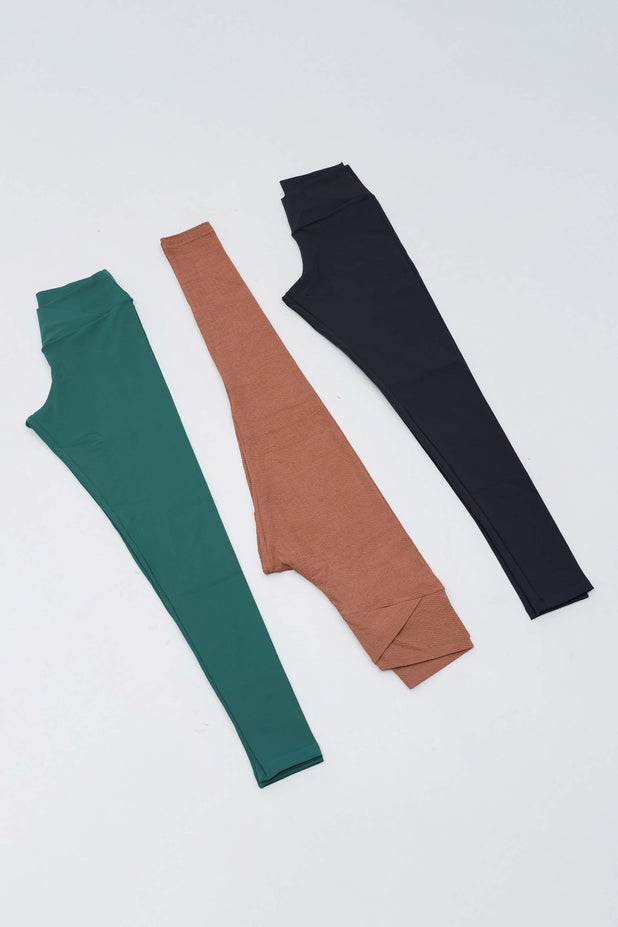 Kit 3 Leggings Cós Transpassado