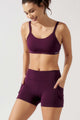 Short Modelador com Bolso Lateral Roxo Deluxe