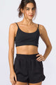 Short Furadinho Arredondado com Bolso Preto