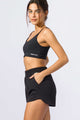 Short Furadinho Arredondado com Bolso Preto
