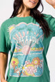 T-Shirt Verde Flores Hippie