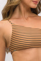 Top Ombro Só Listrado Brown