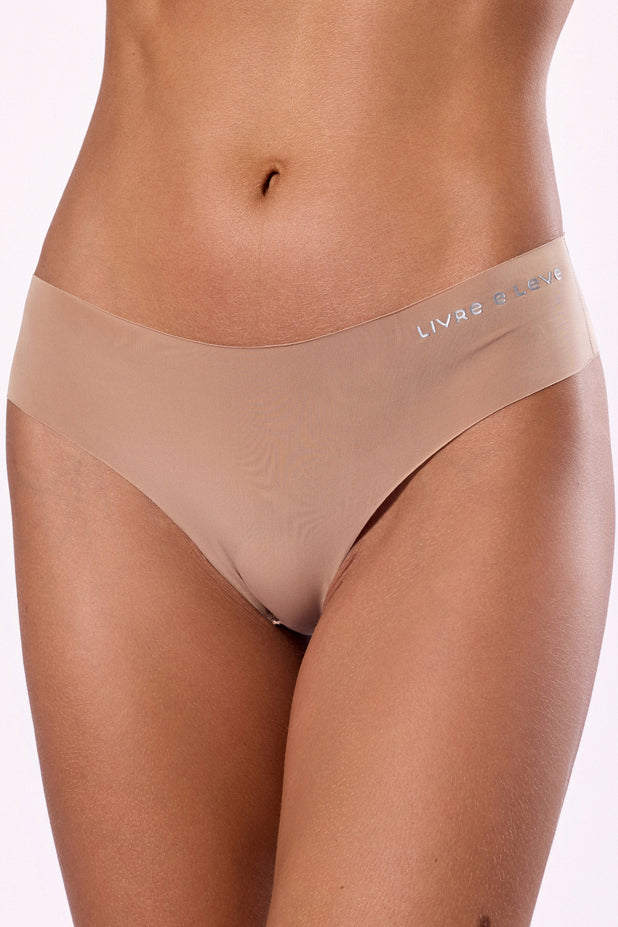 Calcinha Tanga Sem Costura Nude