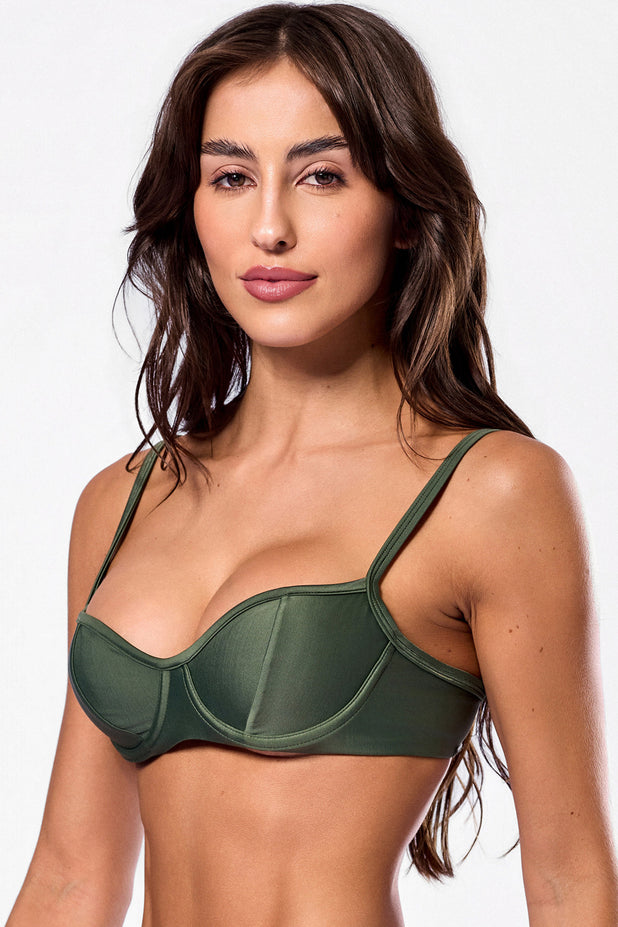 Top Biquíni com Aro Verde