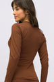 Blusa Térmica Manga Longa Marrom