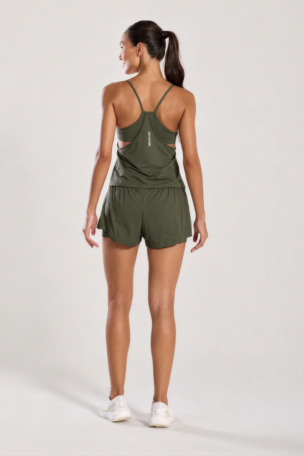 Regata com Top Verde Militar