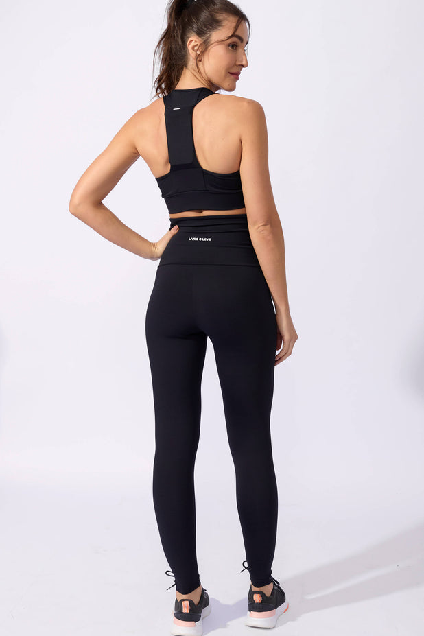 Conjunto Legging Cintura Alta Anticelulite Preto