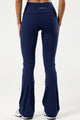 Calça Flare com Cós de Virar Marinho