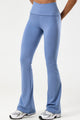 Calça Flare com Cós de Virar Azul Claro