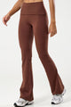Calça Flare com Cós de Virar Marrom