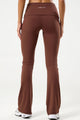 Calça Flare com Cós de Virar Marrom