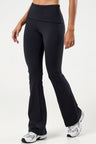 Calça Flare com Cós de Virar Preta