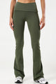 Calça Flare com Cós de Virar Verde