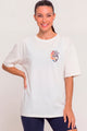 T-Shrit Oversized Coração Florido