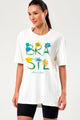 T-Shrit Oversized Flor Brasil