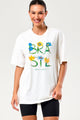 T-Shrit Oversized Flor Brasil