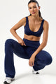 Conjunto Top Regata e Flare Cós de Virar Marinho