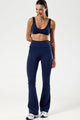Conjunto Top Regata e Flare Cós de Virar Marinho