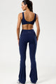 Conjunto Top Regata e Flare Cós de Virar Marinho