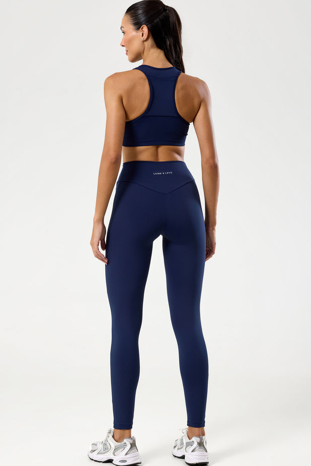 Conjunto Top e Legging Cós em V Marinho