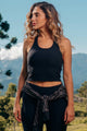 Cropped Regata Canelada Preta